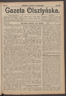 Gazeta Olsztyńska, 1904, nr 47