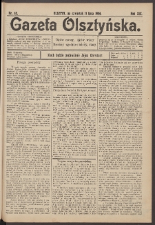 Gazeta Olsztyńska, 1904, nr 85