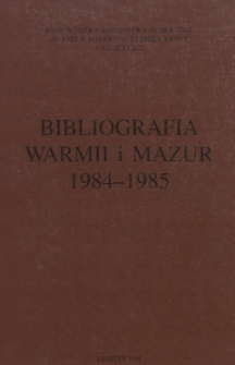 Bibliografia Warmii i Mazur 1984-1985