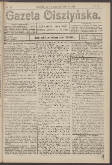 Gazeta Olsztyńska, 1905, nr 47