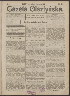 Gazeta Olsztyńska, 1906, nr 1