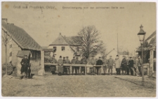 Gruß aus Prostken, Ostpr. Grenzübergang von der polnischen Seite aus