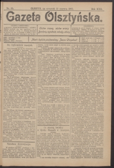 Gazeta Olsztyńska, 1907, nr 69