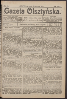 Gazeta Olsztyńska, 1909, nr 14