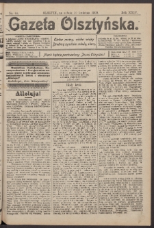 Gazeta Olsztyńska, 1909, nr 44