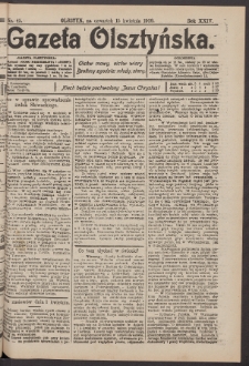 Gazeta Olsztyńska, 1909, nr 45