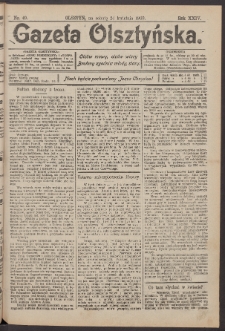 Gazeta Olsztyńska, 1909, nr 49