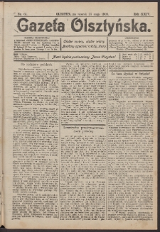 Gazeta Olsztyńska, 1909, nr 61