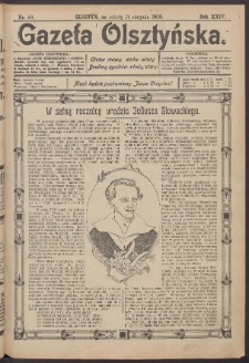 Gazeta Olsztyńska, 1909, nr 98