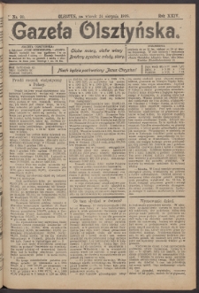 Gazeta Olsztyńska, 1909, nr 99