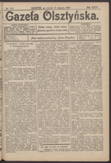 Gazeta Olsztyńska, 1909, nr 102