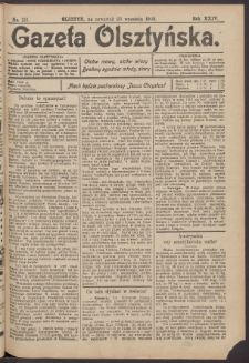 Gazeta Olsztyńska, 1909, nr 112