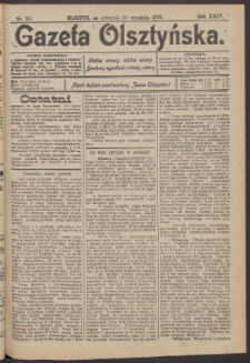 Gazeta Olsztyńska, 1909, nr 115
