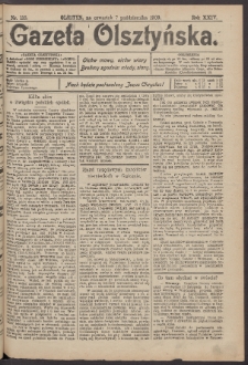 Gazeta Olsztyńska, 1909, nr 118
