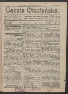 Gazeta Olsztyńska, 1910, nr 1