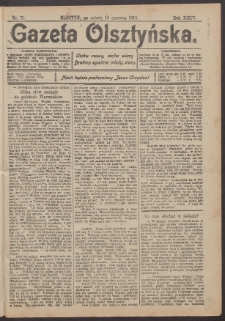 Gazeta Olsztyńska, 1910, nr 71