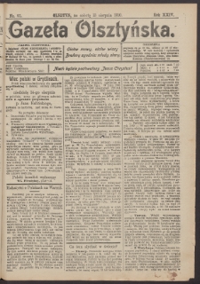 Gazeta Olsztyńska, 1910, nr 95