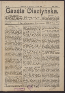 Gazeta Olsztyńska, 1911, nr 1